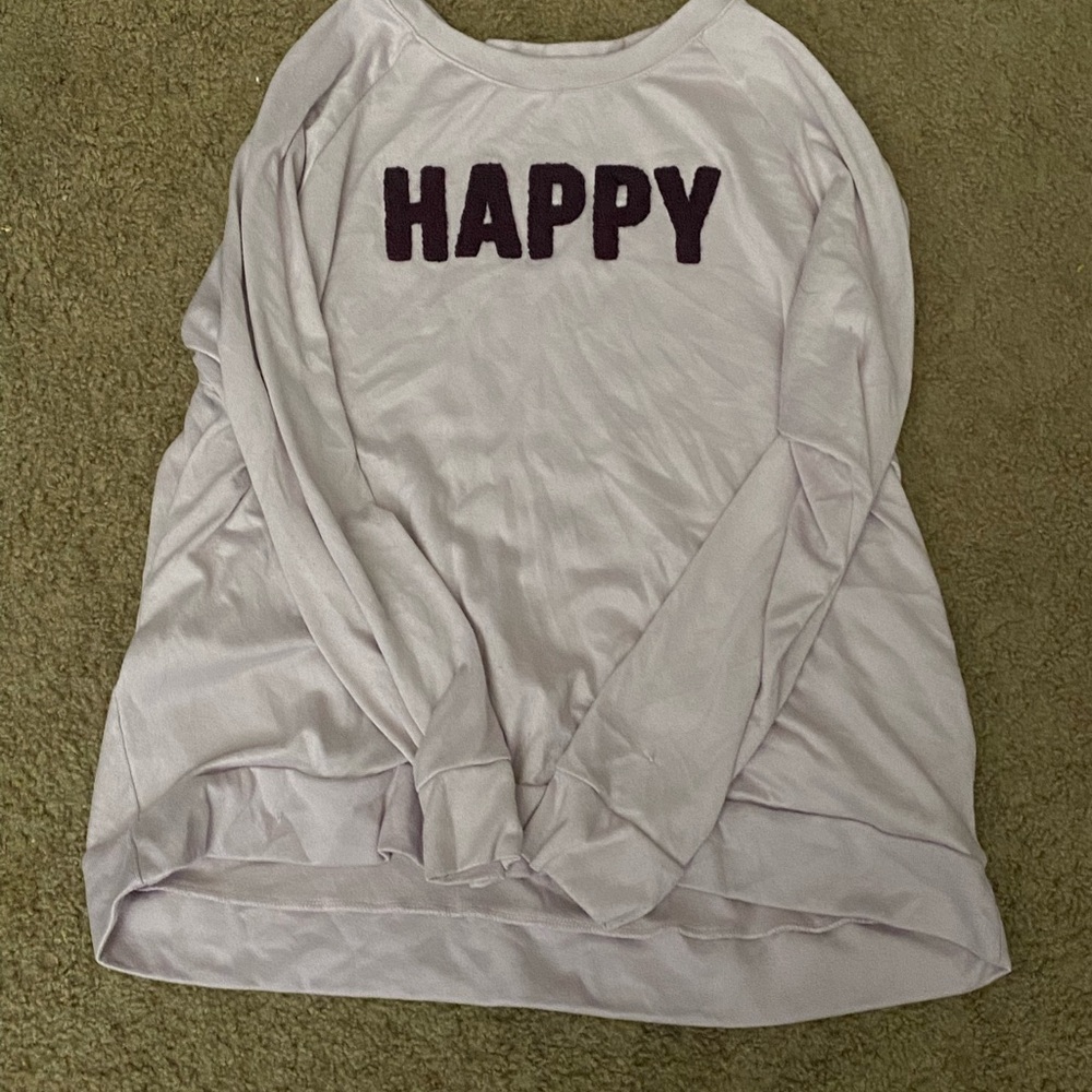 Light pink Happy long sleeved lounge shirt